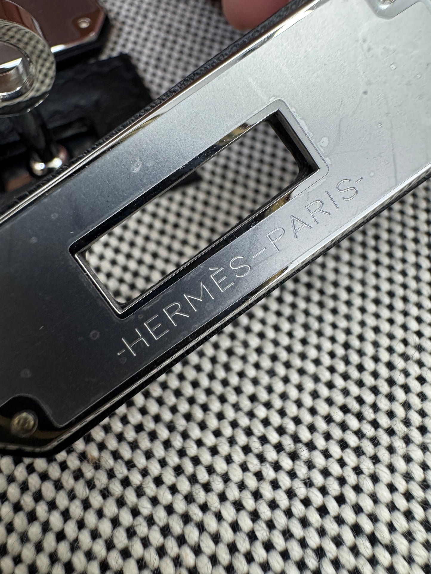 HERMES Mini Jypsiere 熊貓帆布 Swift/ Canvas