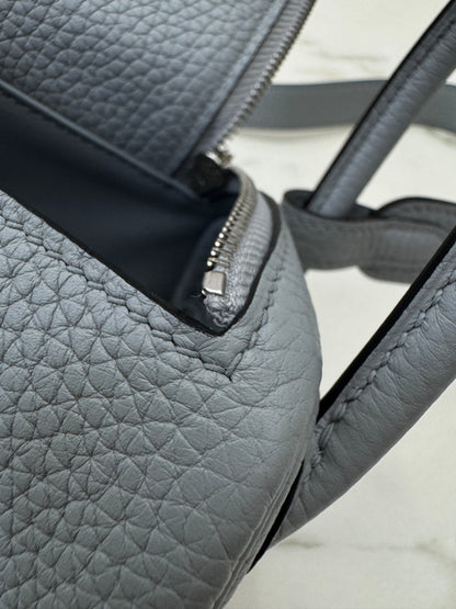 HERMES Mini Lindy II 木偶灰銀扣 TC Gris Platin PHW