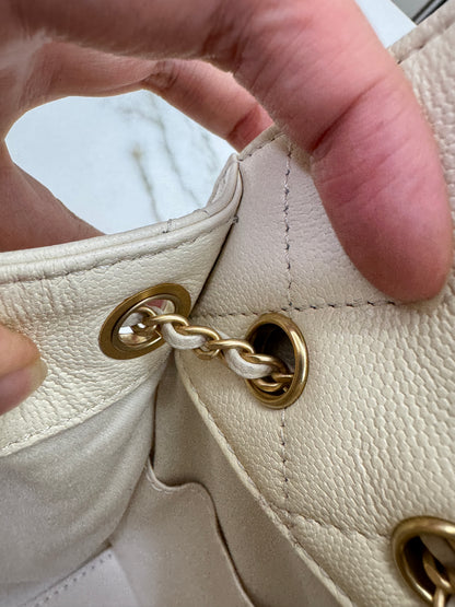 CHANEL Mini 25Bag 米色
