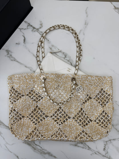 CHANEL 24M Coco Beach 草編沙灘包 Large