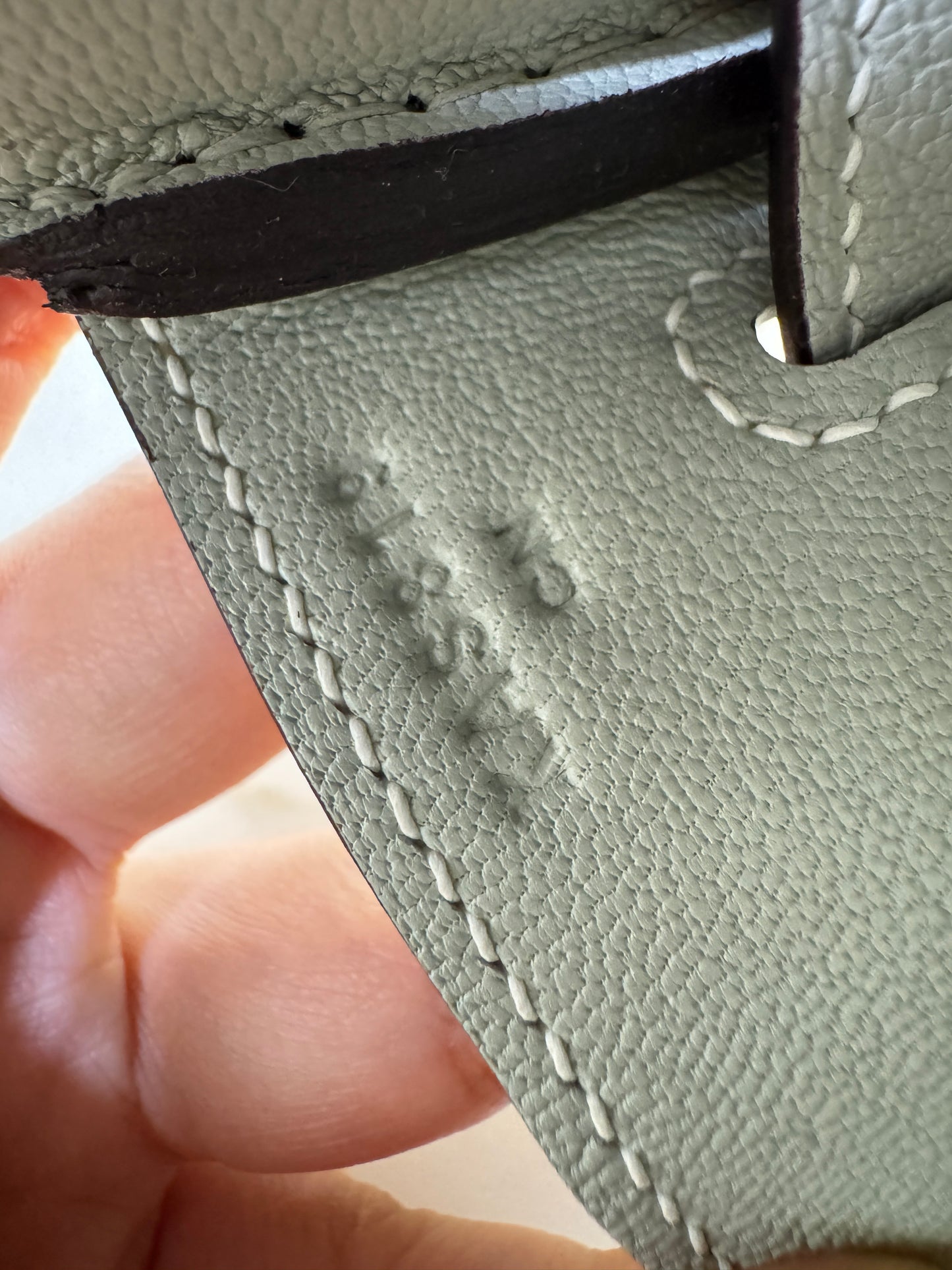 HERMES Birkin 30 SO 珍珠灰拼奶昔白山羊皮 拉絲銀扣 Chevre Mysore Gris Pearl x Craie