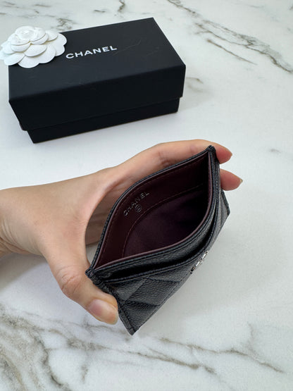 CHANEL 黑銀牛 Cardholder