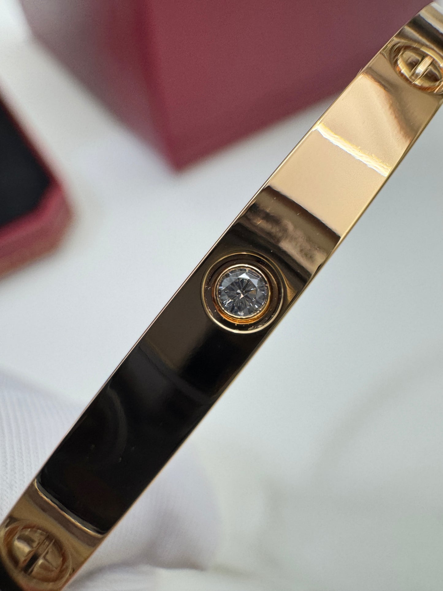 CARTIER Love Bracelet Small Rose Gold with Diamonds