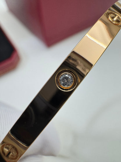 CARTIER Love Bracelet Small Rose Gold with Diamonds