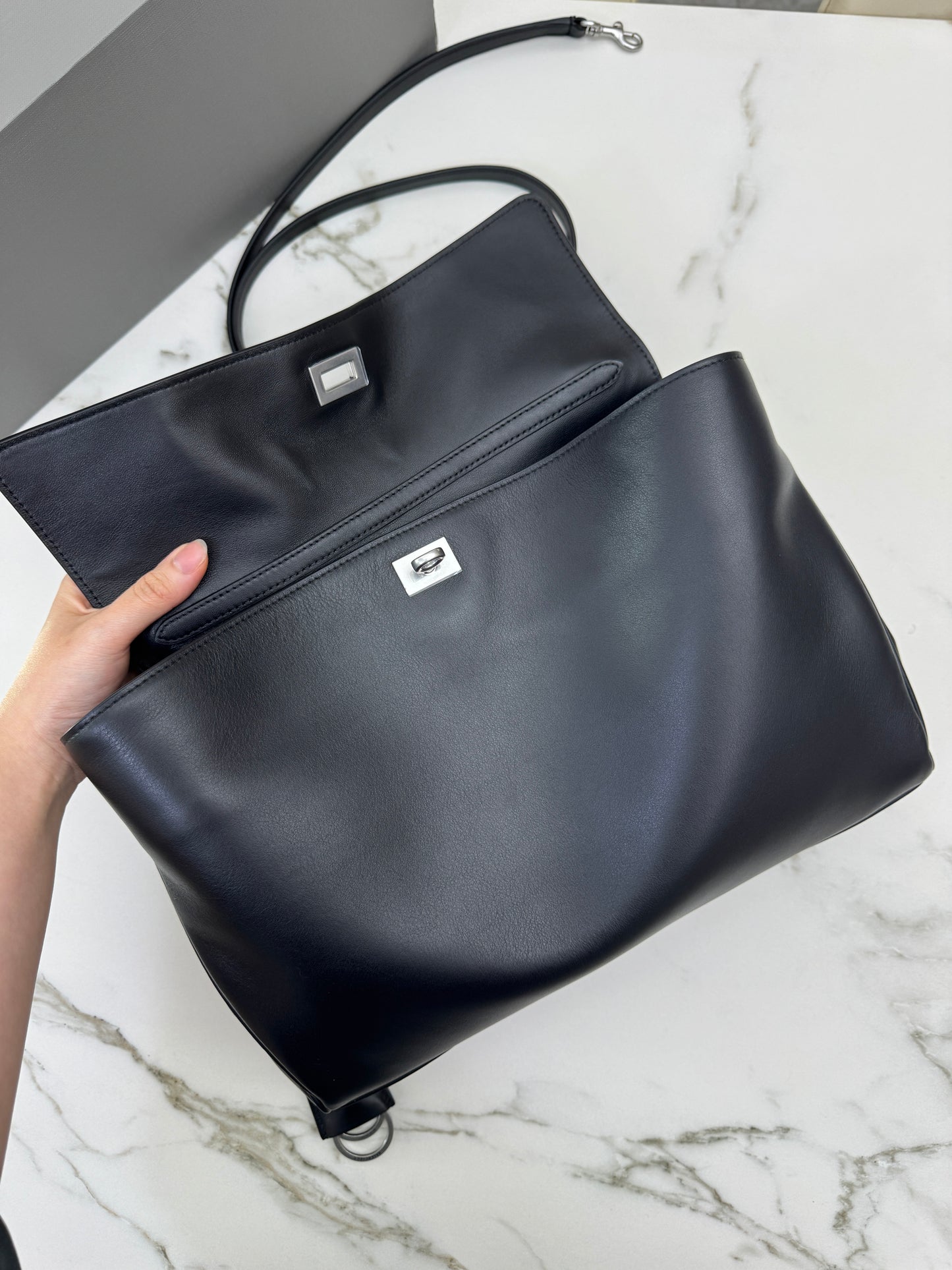 BALENCIAGA Rodeo Medium 黑銀中號