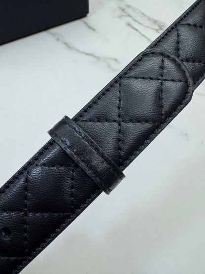 CHANEL 穿皮鏈金扣皮帶