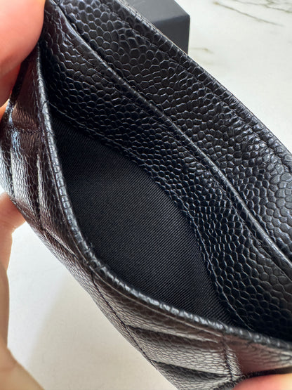 CHANEL 黑銀牛 Cardholder