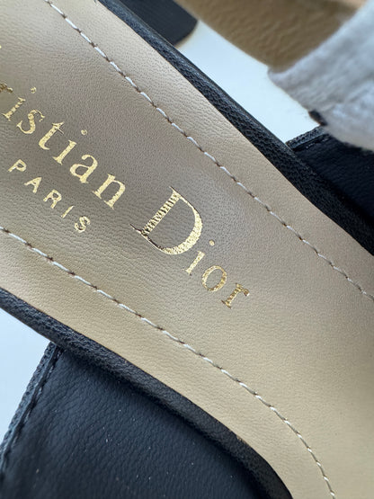 DIOR J'adior Slingback 黑色科技布 10cm