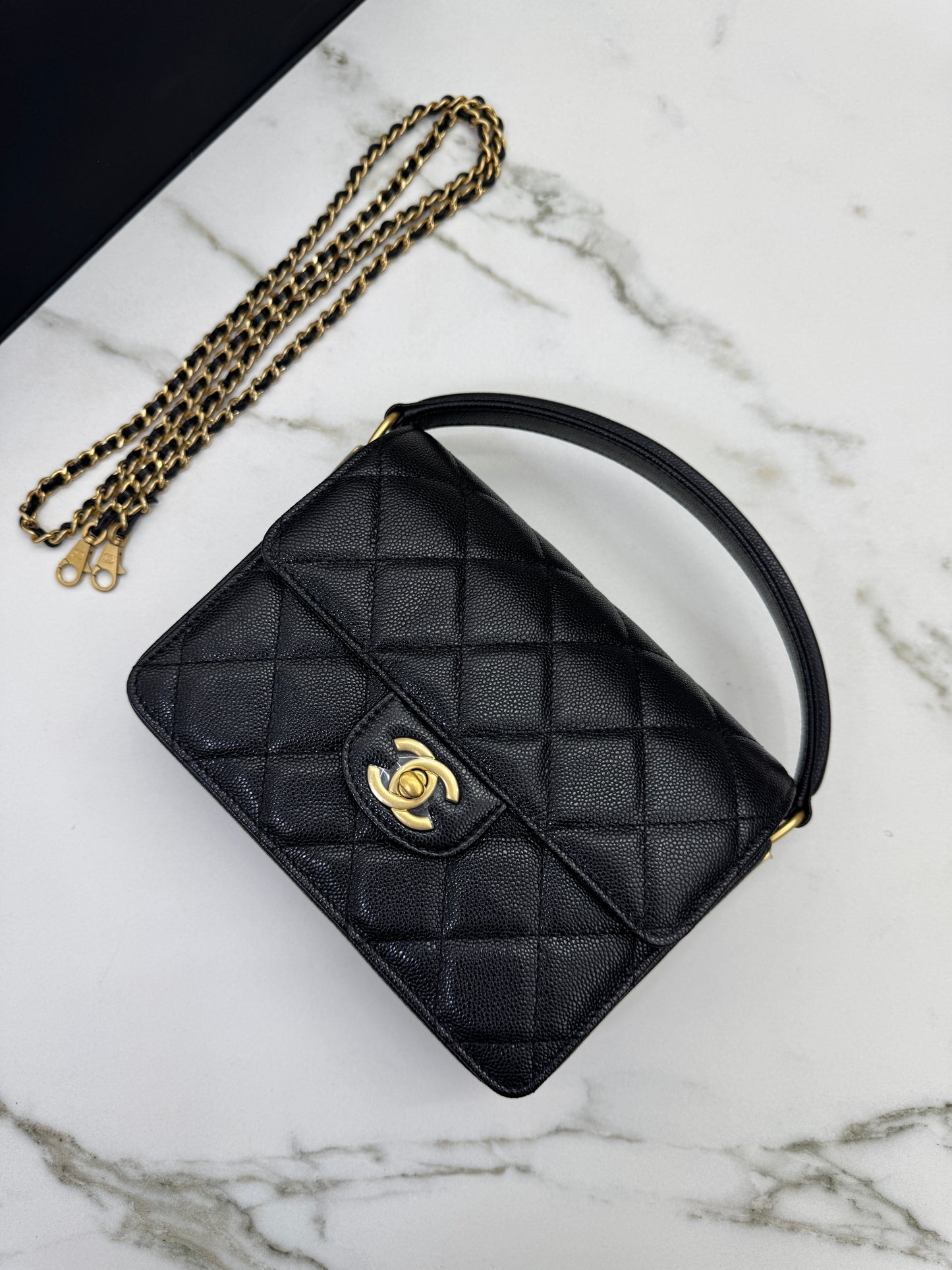 CHANEL 24K 手柄豆腐包 中號