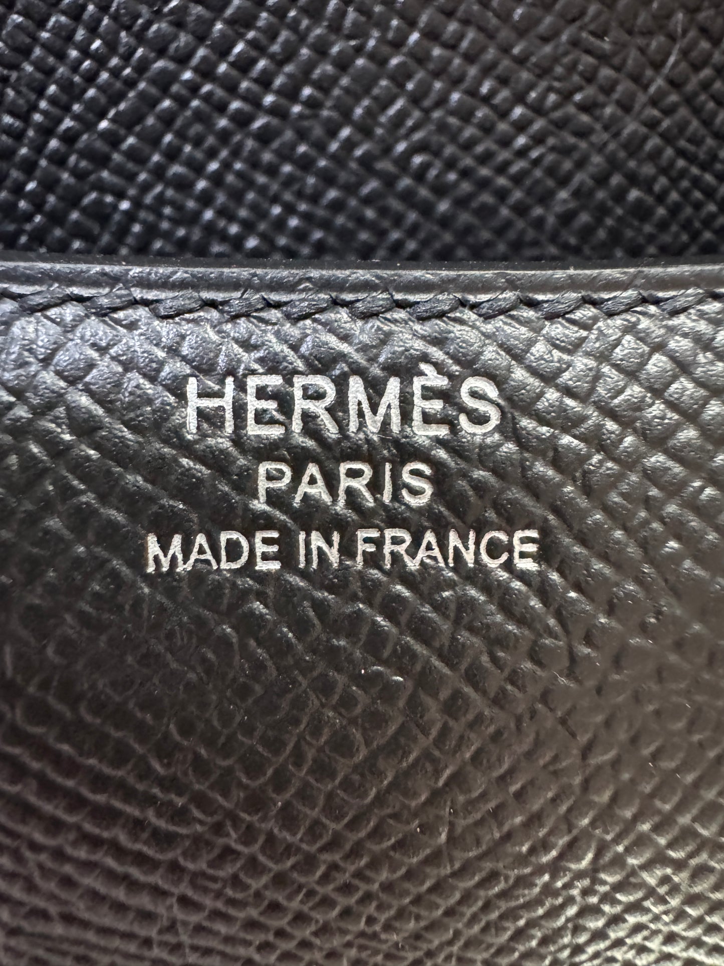 HERMES Mini Constance 新版 附鏡子 黑銀 Epsom PHW