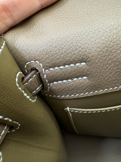 HERMES Kelly Danse 大象灰銀扣 Etoupe PHW