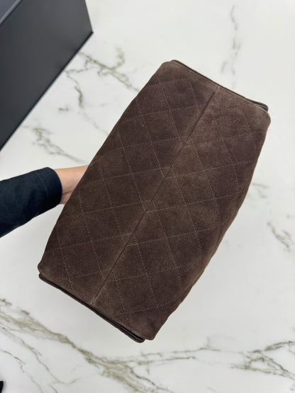 CHANEL 25Bag 麂皮深棕色 Small