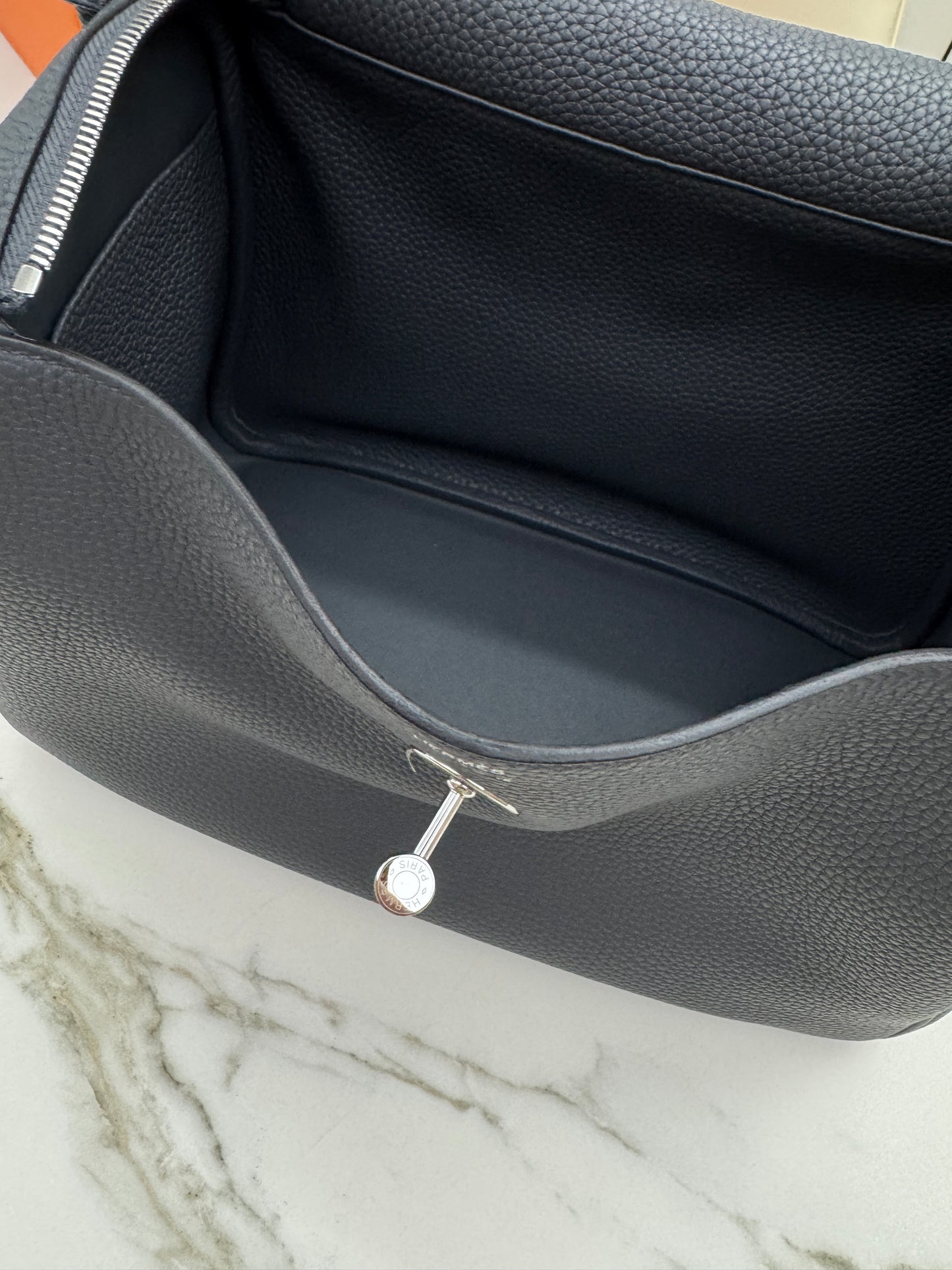 HERMES Lindy 30 石墨灰銀扣 TC 88 Graphite PHW