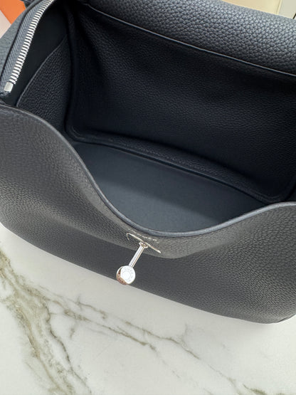 HERMES Lindy 30 石墨灰銀扣 TC 88 Graphite PHW