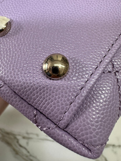 CHANEL Coco Handle 24P紫色 Small