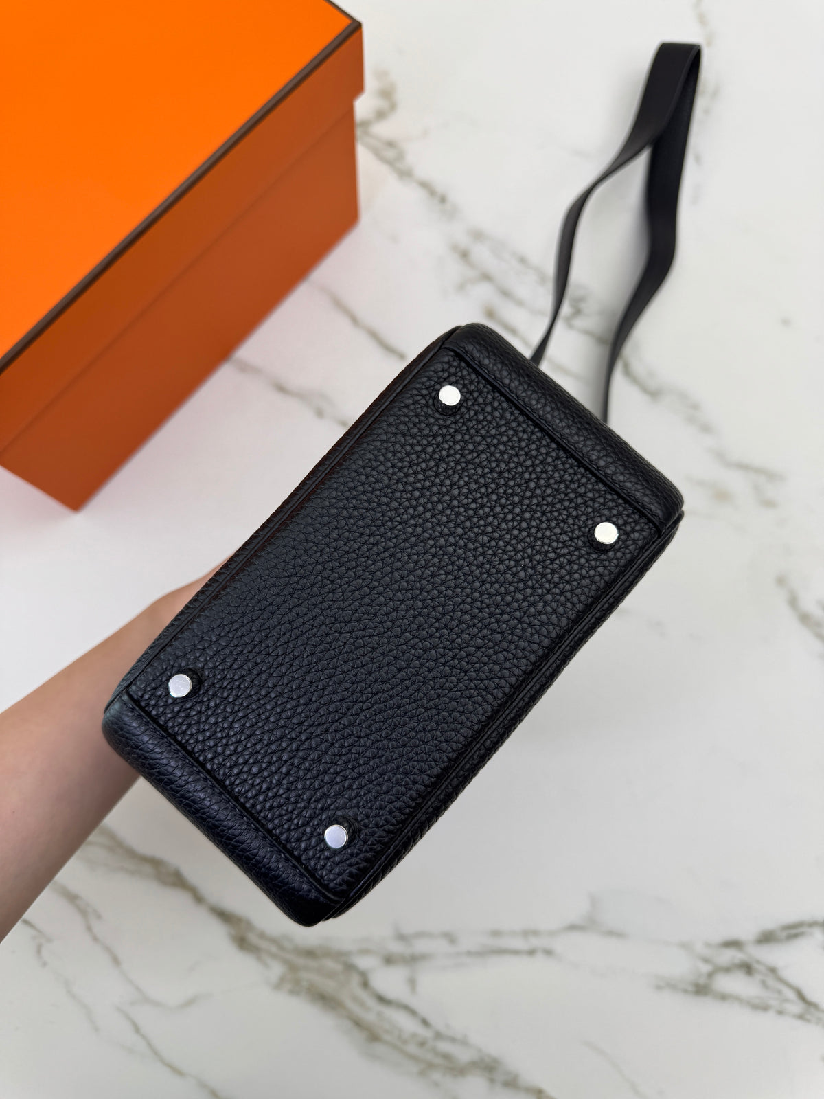 HERMES Mini Lindy 一代 黑銀 Noir PHW