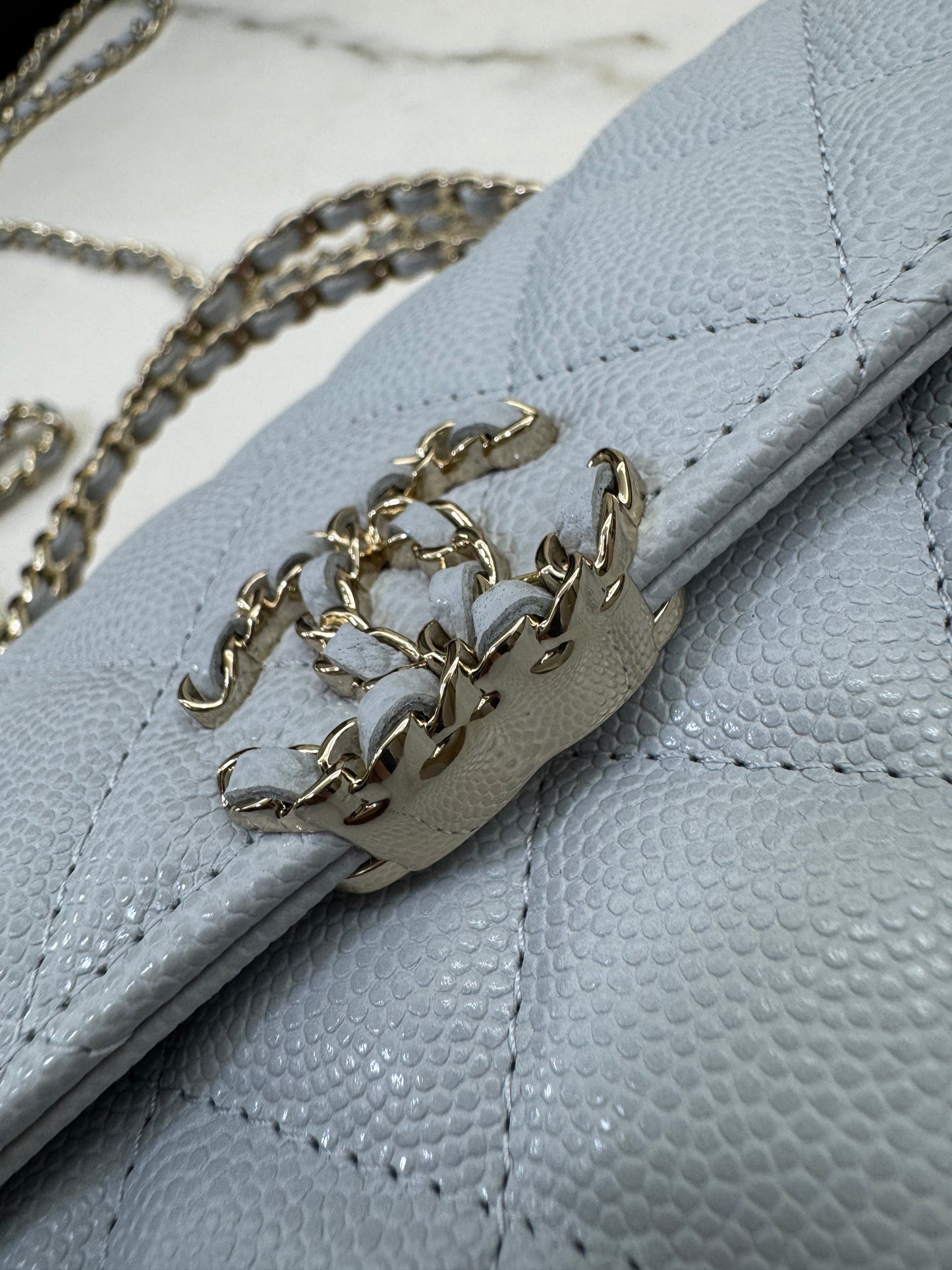 CHANEL 25S Kelly 手機包 Baby Blue