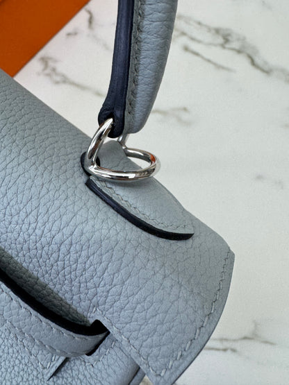 HERMES Kelly 25 Togo內縫 木偶灰銀扣 Gris Pantin PHW
