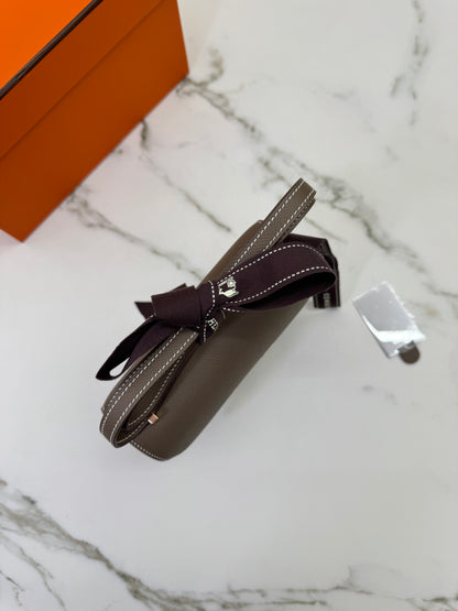 HERMES Mini Constance 大象灰 Epsom 玫瑰金扣
