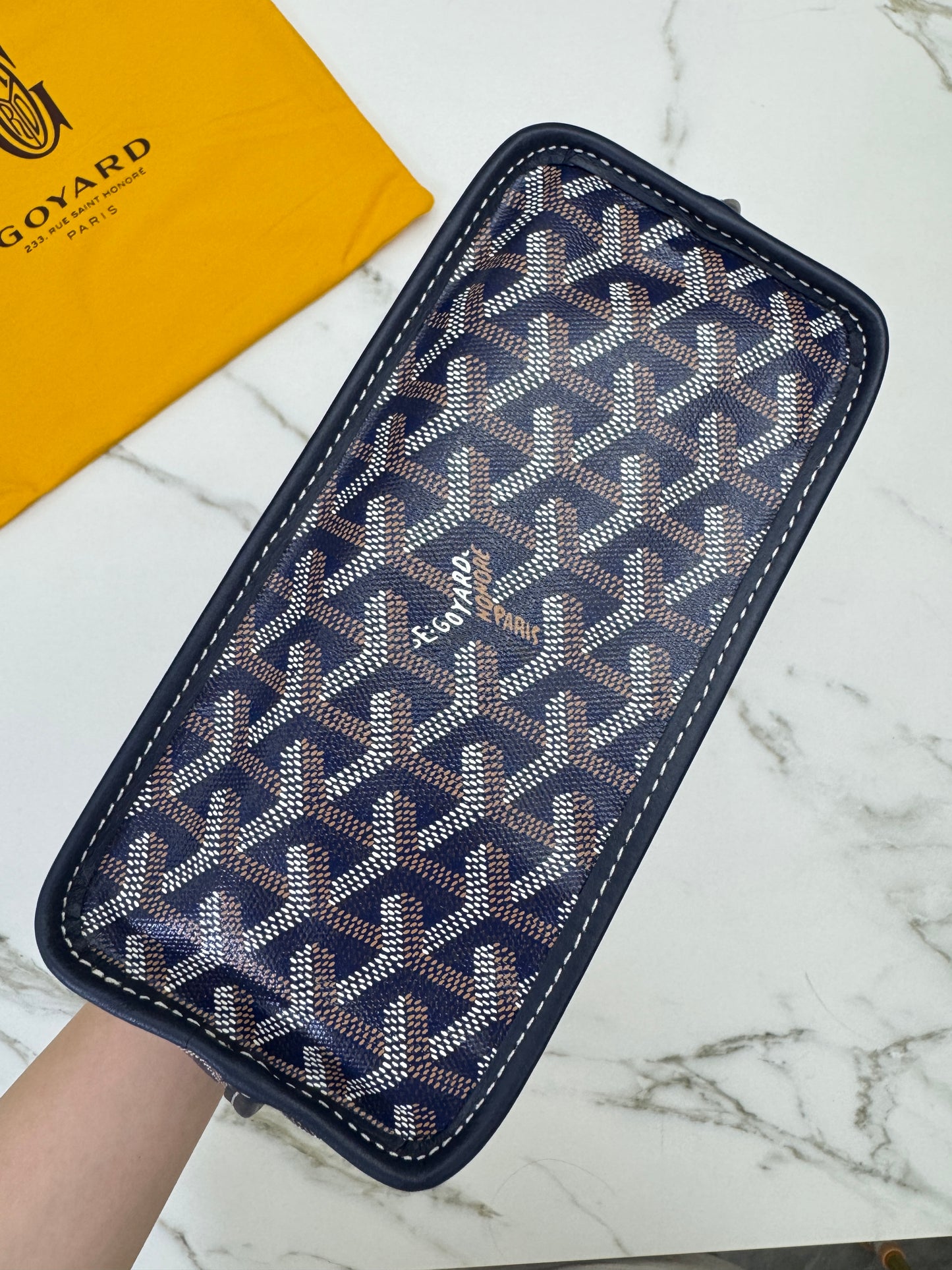 GOYARD Mini Anjour Tote 海軍藍【另配包夾】