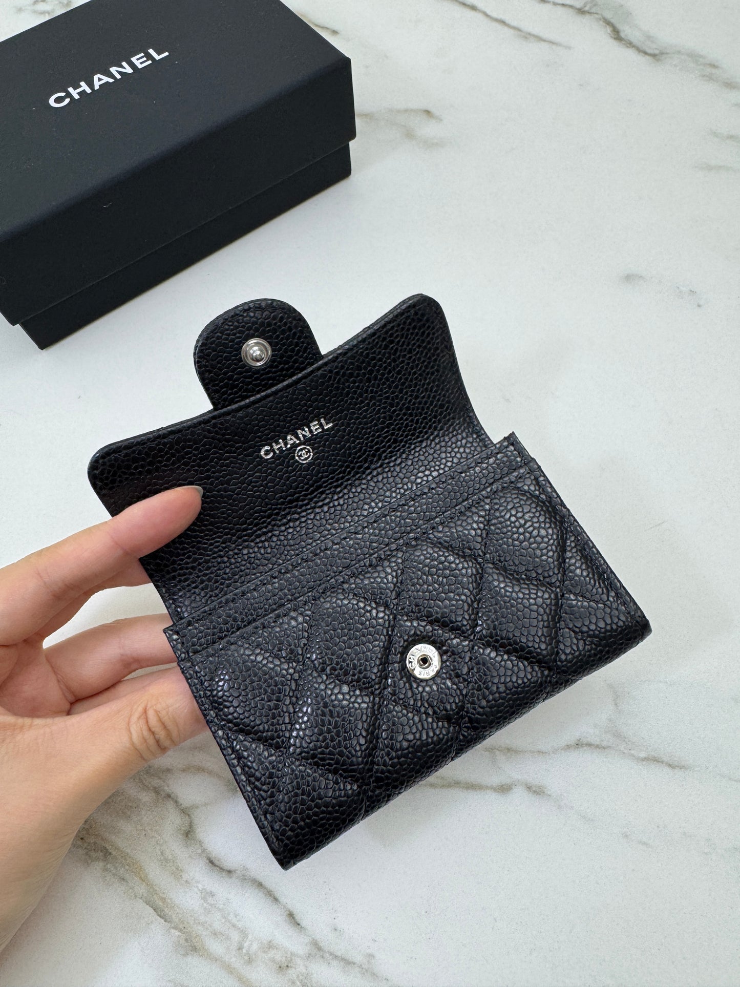 CHANEL CF Cardholder 黑銀牛