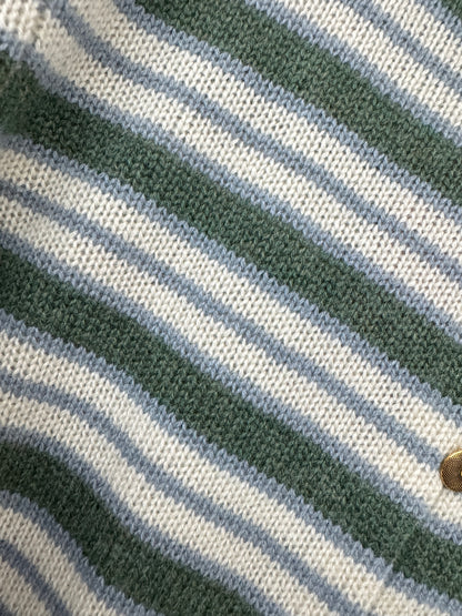 LORO PIANA Baby Cashmere Fobello Stripes Cardigan Green