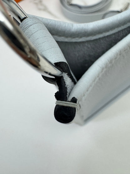 HERMES Mini Evelyne 霧霾藍銀扣 T0 Bleu Brume PHW