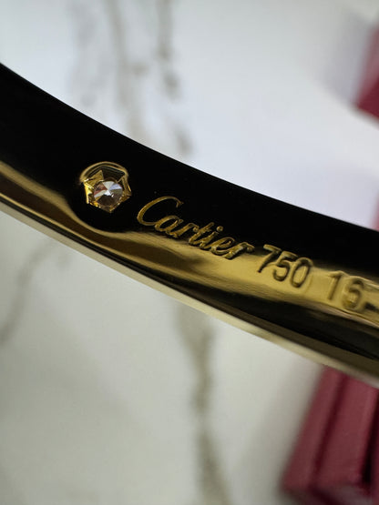 CARTIER Love Bracelet 經典粗版 4鑽 金色