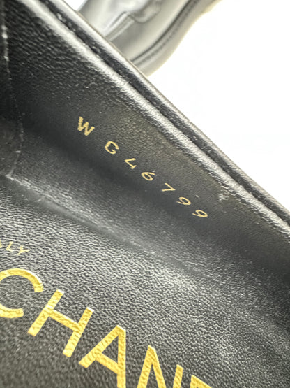 CHANEL 25K T字厚底樂福鞋