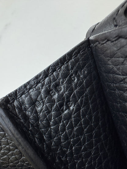 HERMES Halzan 25 黑金 Noir TC GHW