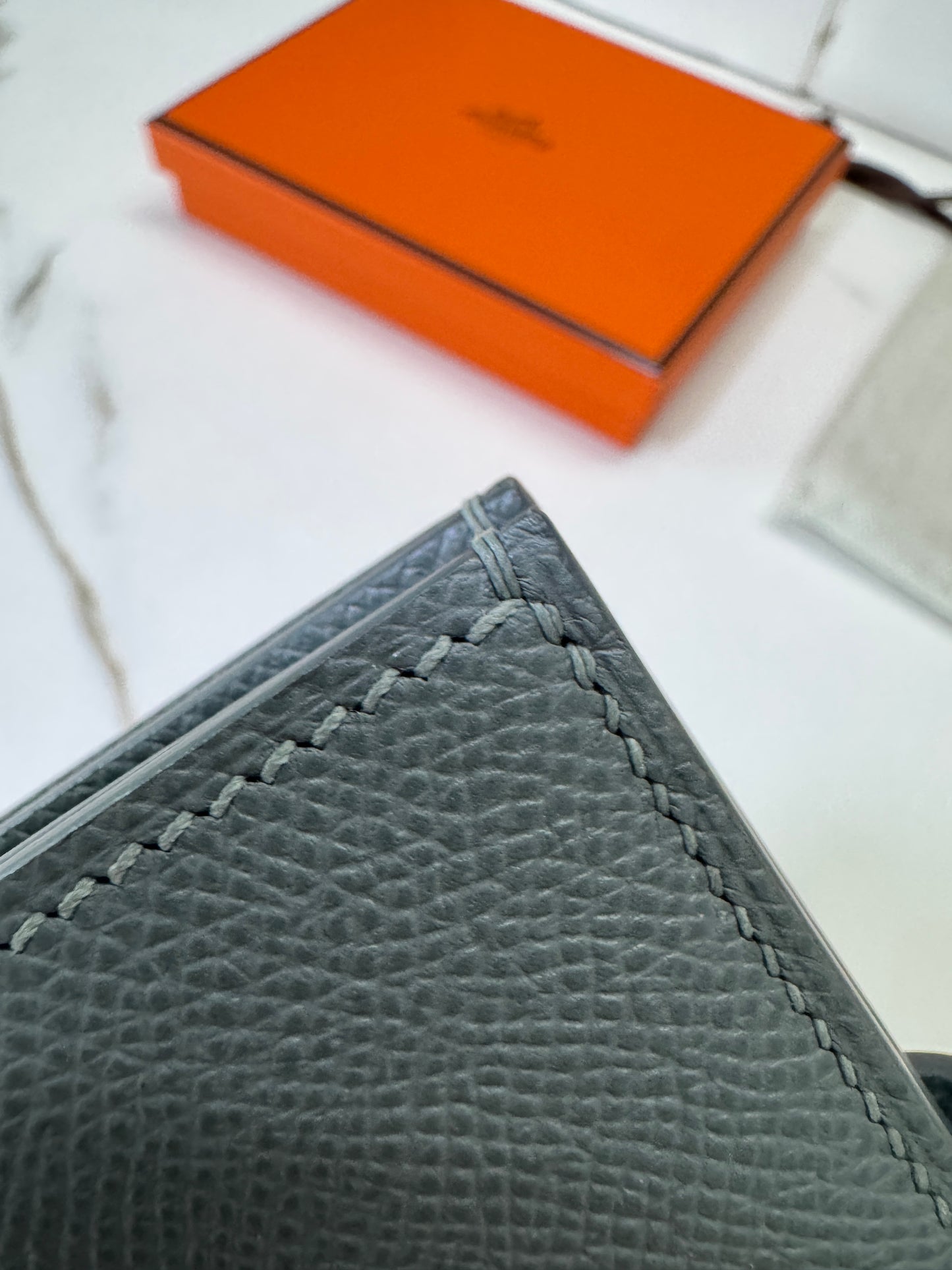 HERMES Bearn Wallet 短錢包 杏仁綠金扣