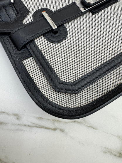 HERMES Mini Jypsiere 熊貓帆布 Swift/ Canvas