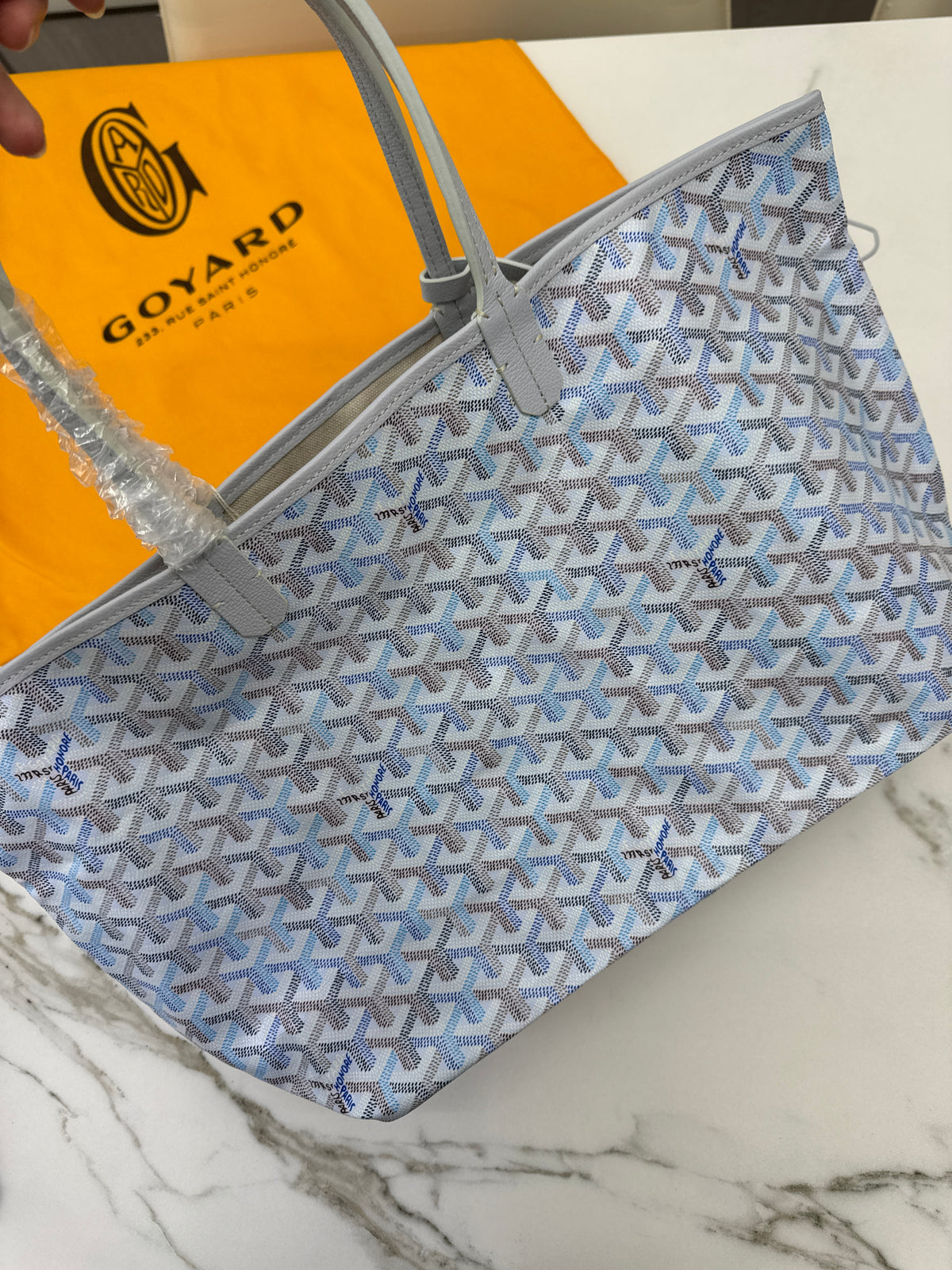 GOYARD St Louis Tote pm 冰川藍 Polar Blue