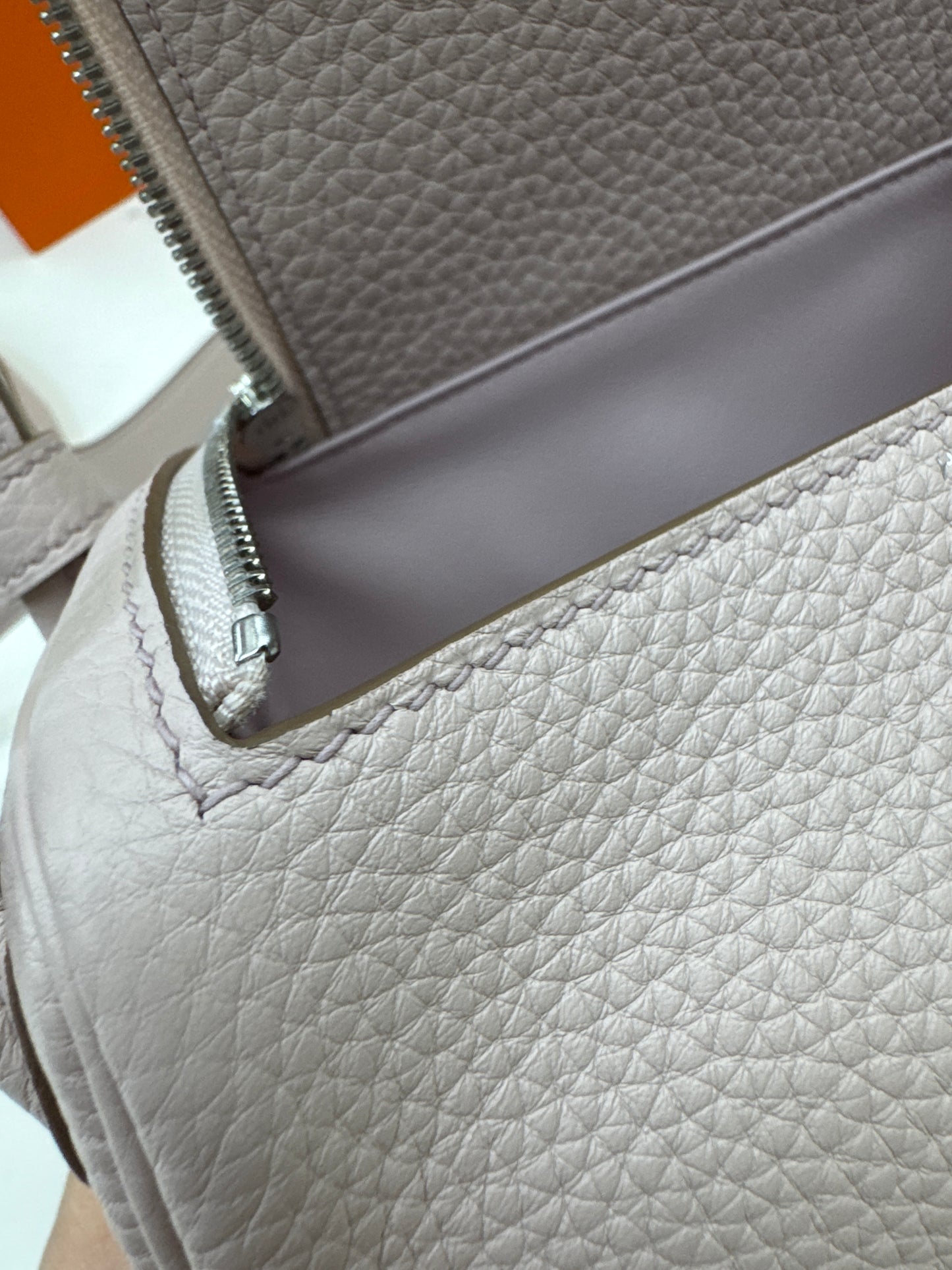 HERMES Mini Lindy 夢幻紫銀扣