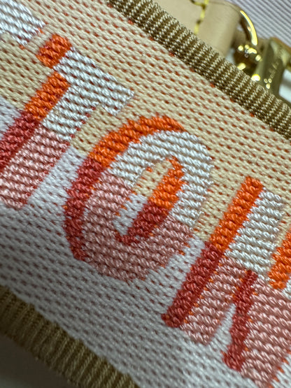 LV Speedy 20 粉橙色肩帶