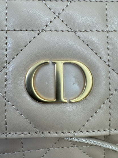 DIOR Caro Backpack Medium 奶茶色