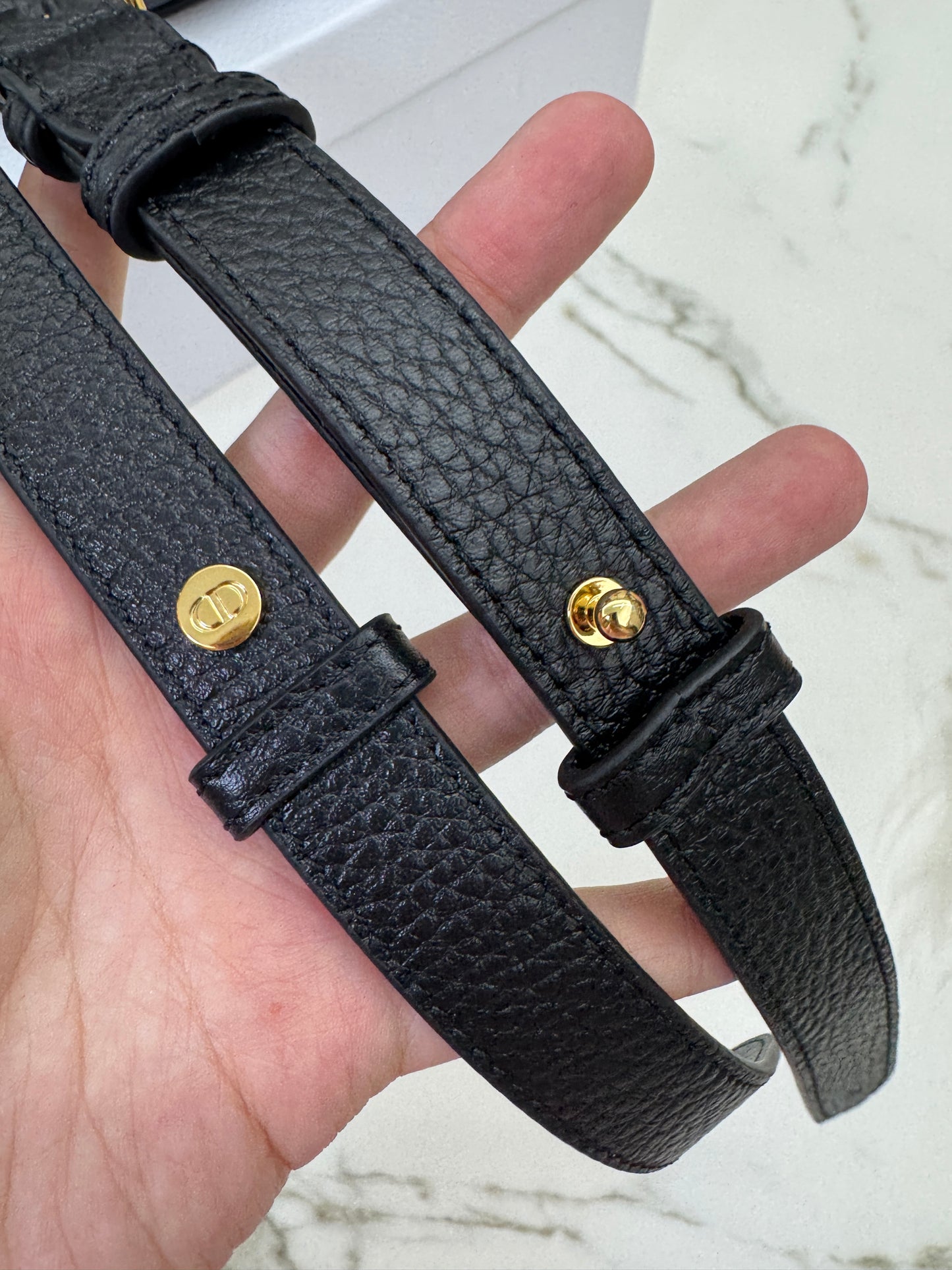 DIOR Signature 全皮小水桶