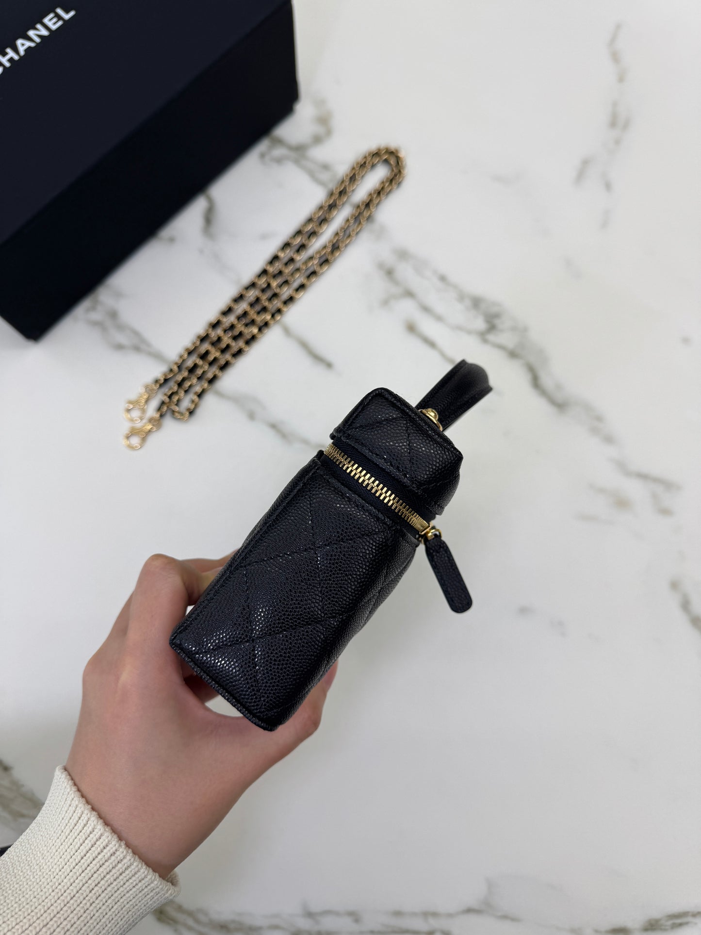 CHANEL 26C 菱格紋Logo LP盒子包