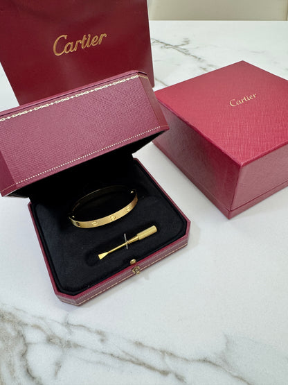 CARTIER Love Bracelet Brushed Gold Color