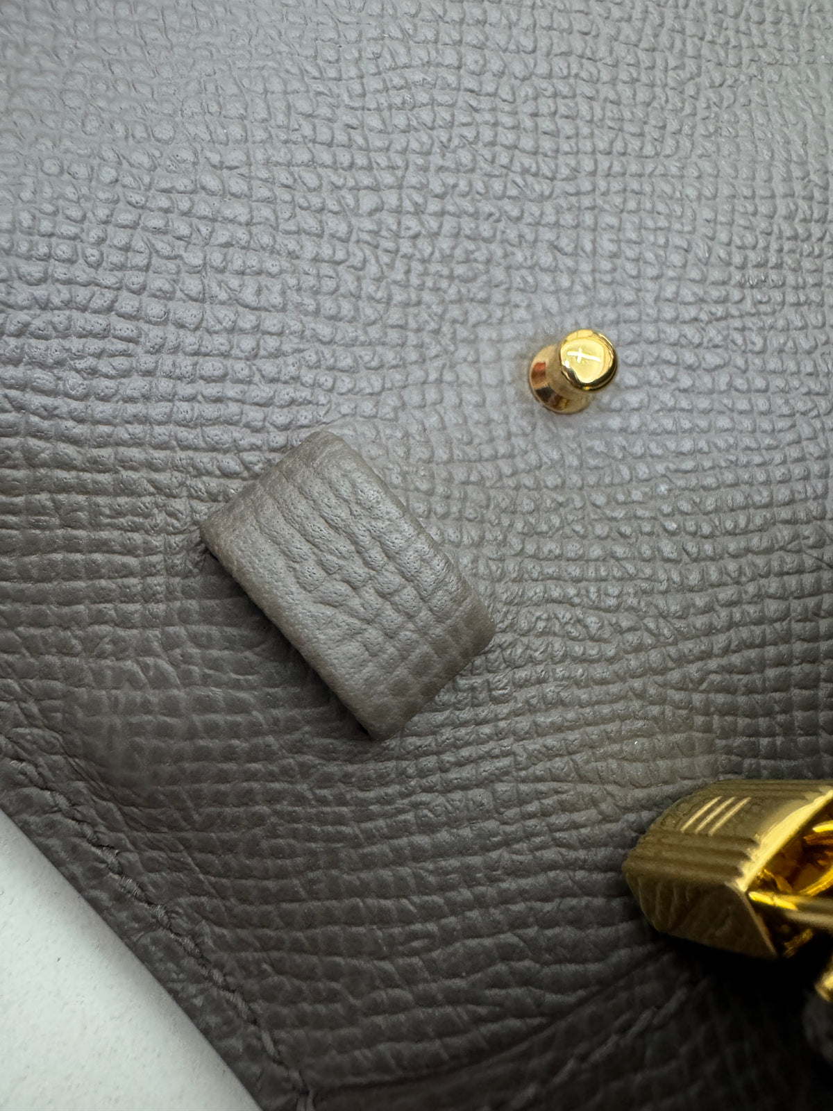 HERMES Kelly to-go 錫器灰金扣 Epsom