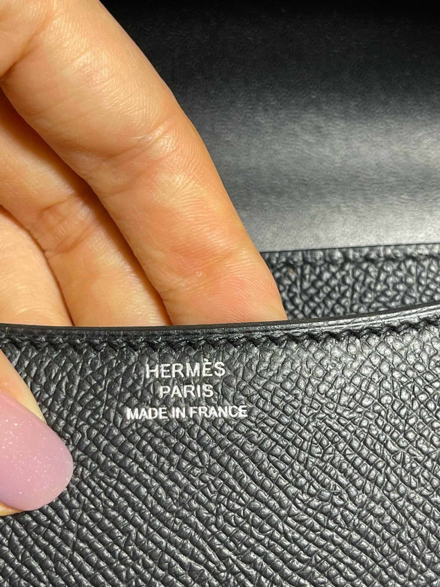 HERMES Mini Constance 19 黑色 銀扣 Epsom