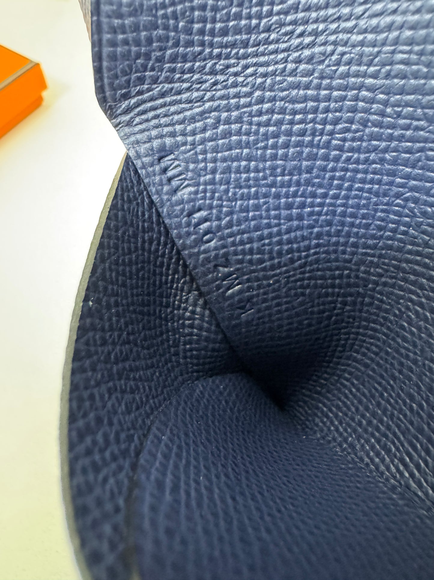 HERMES Calvi Duo 海軍藍 7U Navy Epsom