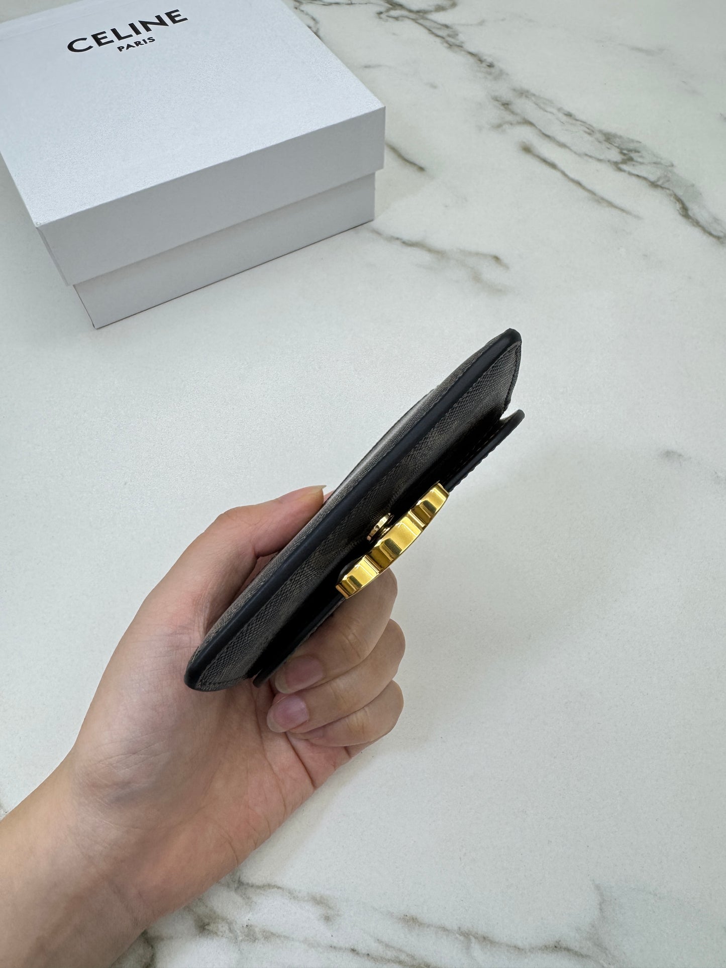 CELINE Triomphe 老花帆布 Cardholder