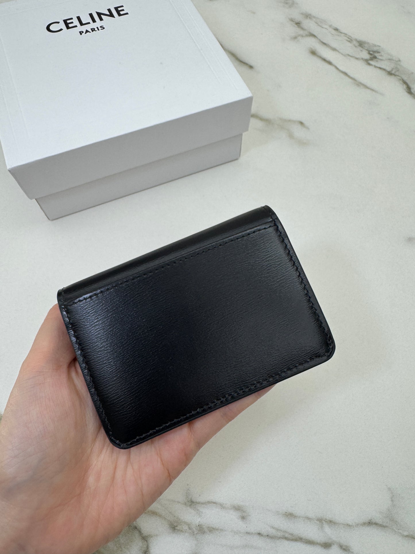 CELINE 凱旋門卡包 Box皮