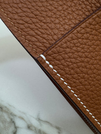 HERMES Halzan 25 金棕色金扣 TC Gold GHW
