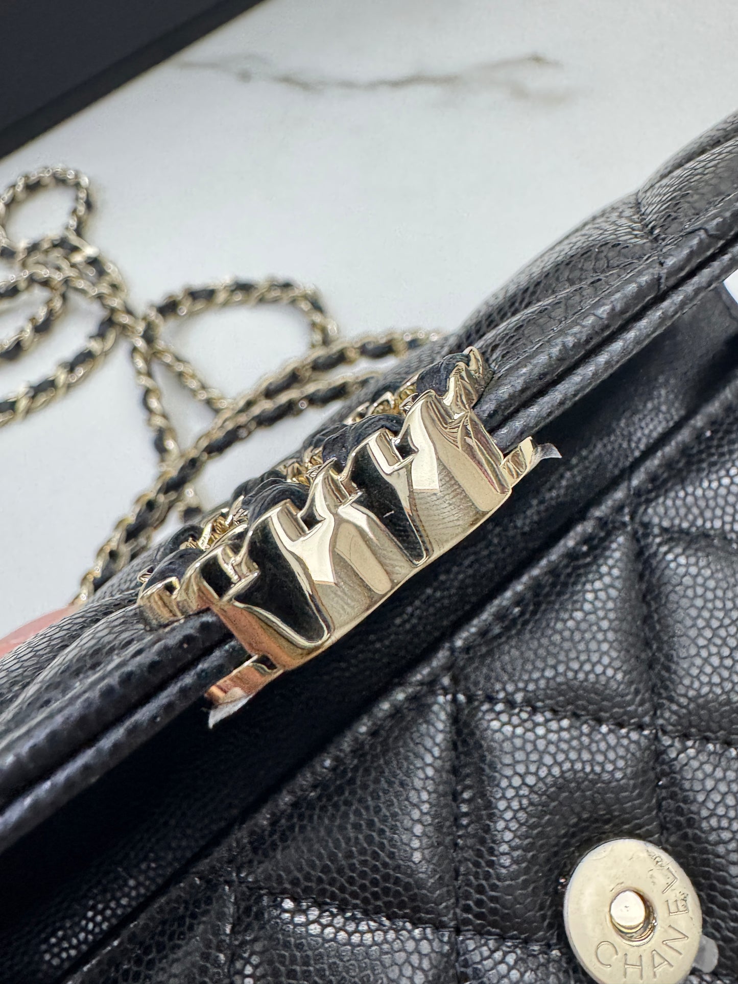CHANEL 25S Kelly 橫版手機包 黑色