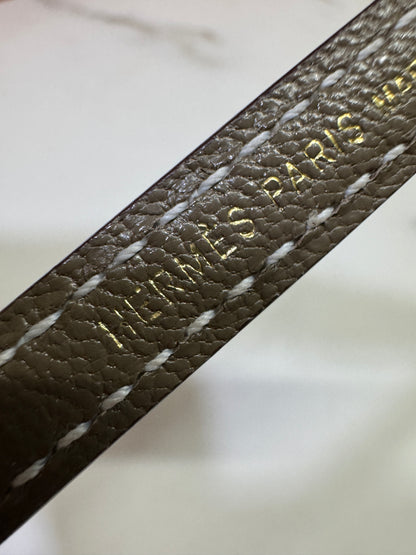 HERMES Mini Bolide 大象灰山羊皮 金扣