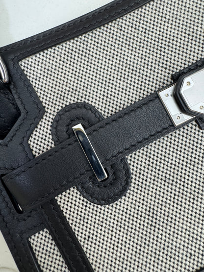 HERMES Mini Jypsiere 熊貓帆布 Swift/ Canvas