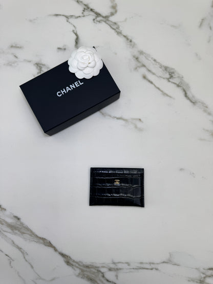 CHANEL 26A Crocodile Cardholder
