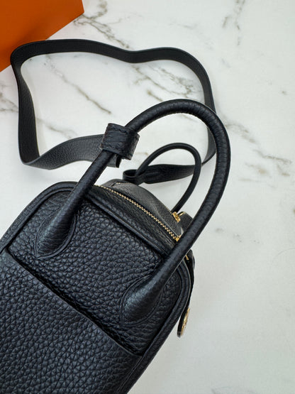 HERMES Mini Lindy II 黑金 Nior TC GHW